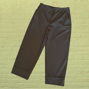 Zara high rise cuffed trousers khaki